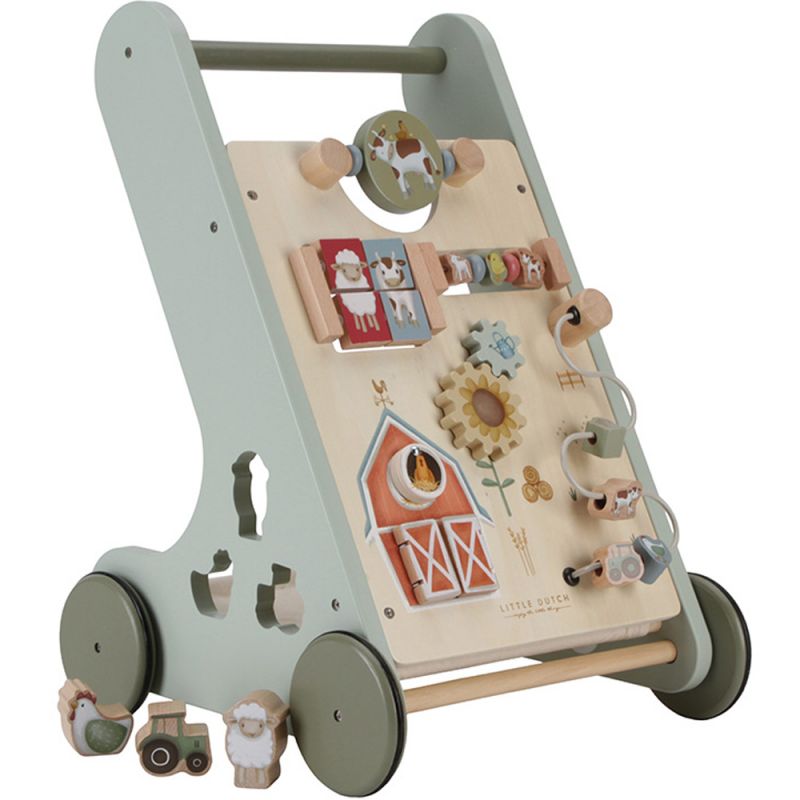 Chariot de marche en bois Little Farm